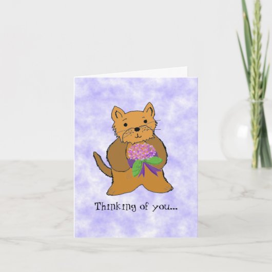 Carte de rétablissement pour un chat mignon (Devant)