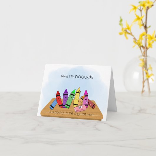 Carte de retour à l'école (Fleur jaune)