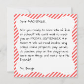 Carte de retour à l'école (Dos)