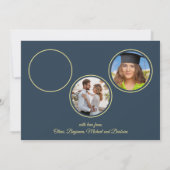 Carte de retour avant multiphoto pour le nouvel an (Dos)