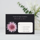 Carte de retour Mariage RSVP - Invitation Gerbera (Debout devant)