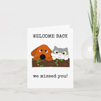 Carte de Retour, On Vous A Manqué, Mignonne, Drôle