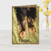 Carte De retour sur vos pieds personnalisables (Fleur jaune)