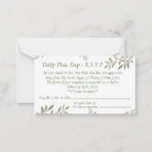 Carte de retour verte propre (Devant)