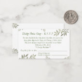 Carte de retour verte propre (Devant/Arrière en situation)