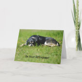 Carte de retrait art chien très relaxant (Devant)