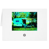 Carte de retrait Camper vintage (Dos Horizontal)