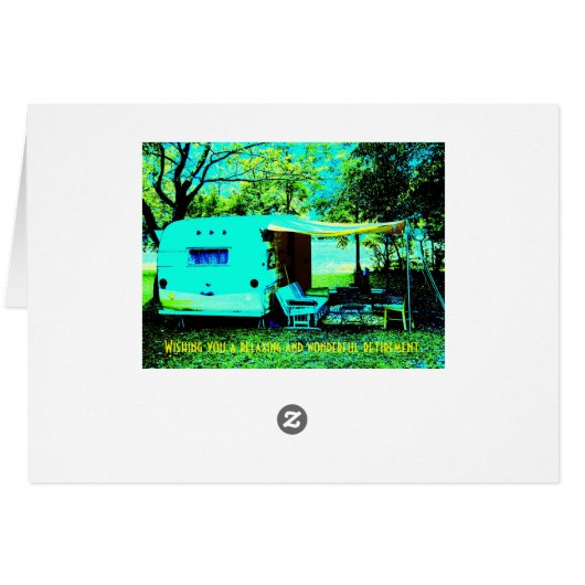 Carte de retrait Camper vintage (Dos Horizontal)