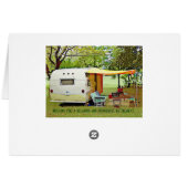 Carte de retrait Camper vintage (Dos Horizontal)