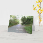 Carte de retrait de chemin de campagne (Fleur jaune)