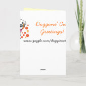 Carte de retrait de chien amusant (Dos)