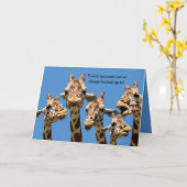 Carte de retrait de la Giraffe Funny et Sincere (Fleur jaune)