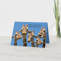Carte de retrait de la Giraffe Funny et Sincere