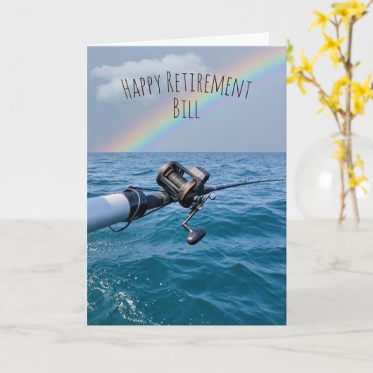 Carte de retrait de rouleaux de pêche et d'arc-en- (Fleur jaune)