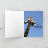 Carte de retrait drôle Giraffe (Intérieur)