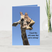 Carte de retrait drôle Giraffe