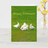 Carte de retrait poulets blancs (Fleur jaune)