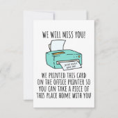 Carte de retrait pour collègue ou patron, amusant (Devant)