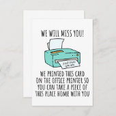 Carte de retrait pour collègue ou patron, amusant (Devant / Derrière)