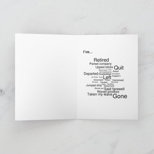 Carte de retraite (Intérieur)