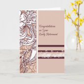 Carte de retraite anticipée Tan avec fleurs (Fleur jaune)