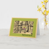 Carte de retraite avec chaise à roche (Fleur jaune)