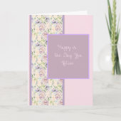 Carte de retraite avec design floral (Devant)