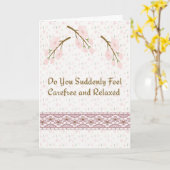 Carte de retraite avec fleurs roses (Fleur jaune)