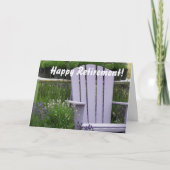 Carte de retraite avec photo de chaise de jardin (Devant)