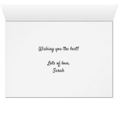 Carte de retraite avec plage, mer et ciel bleu (Intérieur Horizontal (Bas))