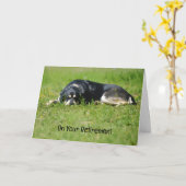 Carte de retraite avec une illustration relaxante (Fleur jaune)