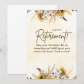 Carte de retraite Brown jaune (Devant / Derrière)