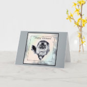 Carte De Retraite Contemporaine Du Chat (Fleur jaune)