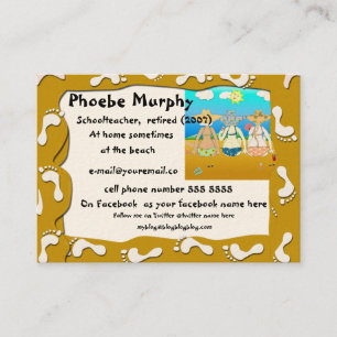 Carte de retraite de baby boomer - scène de plage