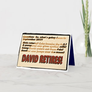 Carte de retraite de David (finition semi-perdue)
