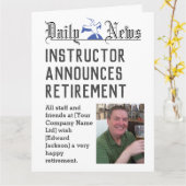 Carte de retraite de l'instructeur à personnaliser (Fleur jaune)