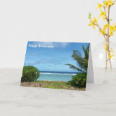 carte de retraite de plage (Fleur jaune)