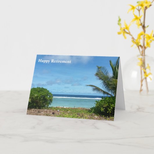 carte de retraite de plage (Fleur jaune)