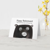 Carte de retraite d'ours à yeux béatière (Fleur jaune)