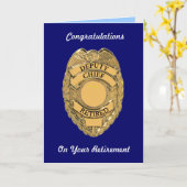 Carte de retraite du chef adjoint de la police (Fleur jaune)