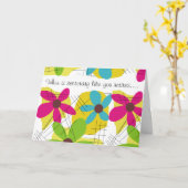 Carte de retraite du secrétaire Design floral (Fleur jaune)