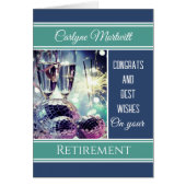 Carte de retraite Festive, Custom Congrats (Devant)