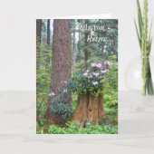 Carte de retraite florale aux rhododendrons de for (Devant)