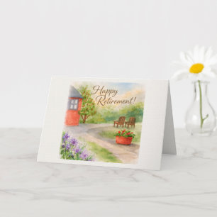 Carte de retraite Garden Path Conception Luxe