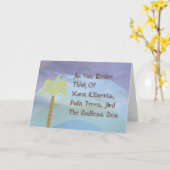 Carte de retraite Général, Arc-en-ciel et Palm Tre (Fleur jaune)