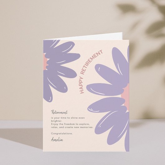 Carte de retraite heureuse pour le personnel des e