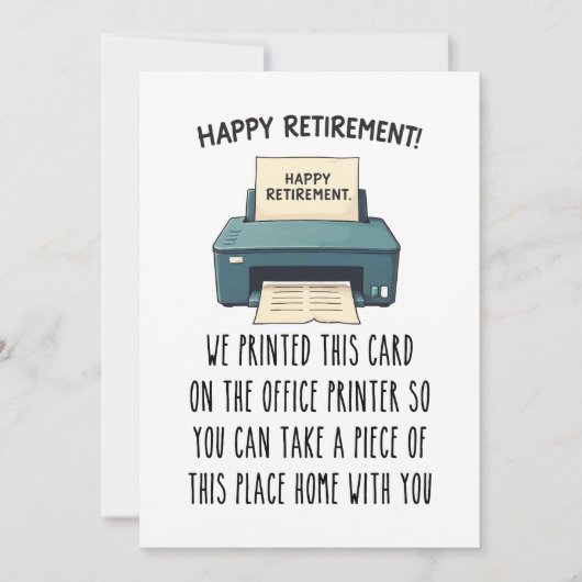 Carte de retraite imprimable, cadeau de retraite d (Devant)