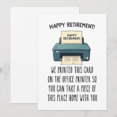 Carte de retraite imprimable, cadeau de retraite d (Devant / Derrière)