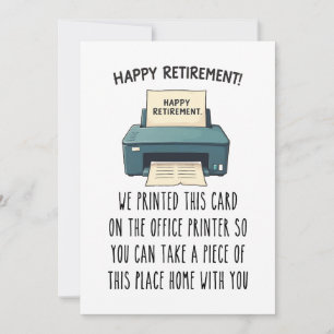 Carte de retraite imprimable, cadeau de retraite d