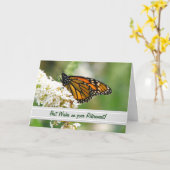 Carte de retraite Monarch Butterfly par Elaine (Fleur jaune)